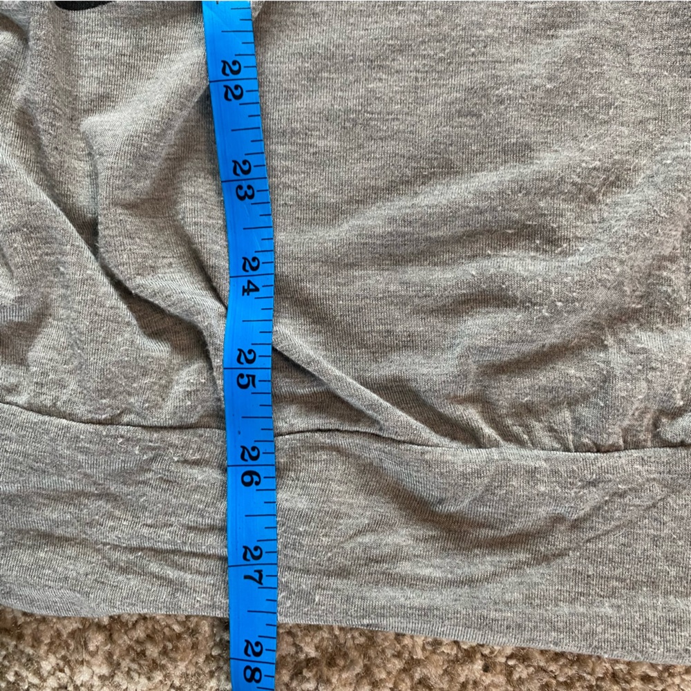 Nike Long Sleeve Logo Tee, XS, Gray & Black, Oversized, Sporty, Lightweight, EUC - Picture 6 of 6